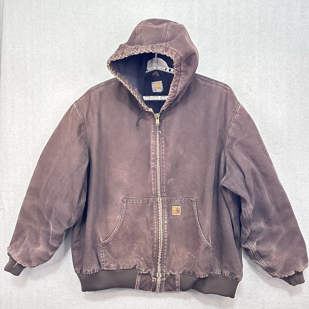 Carhartt J130 DKB Active Jacket Hooded 3XL Regular Full Zip Distressed 2012
